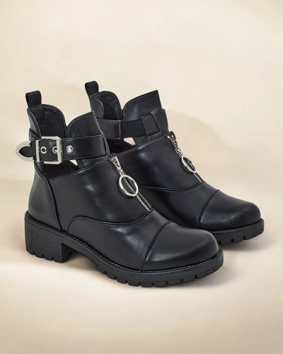 Royalfashion Női bokacsizma munkástípusú Komoves