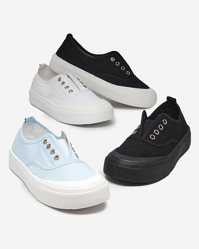 OUTLET Kék színű női tornacipő vastagabb talppal Askol- Cipők