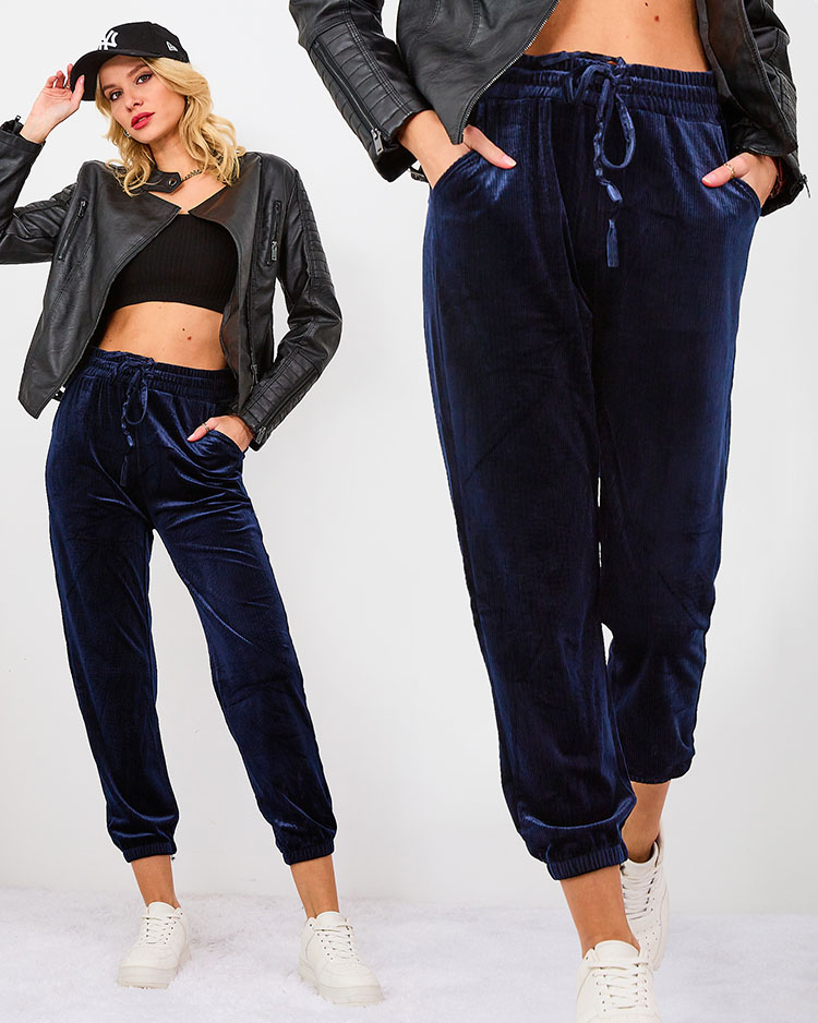 Royalfashion Szürke női kordbársony melegítőnadrág