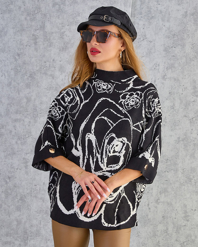 Royalfashion női vékony print pulóver