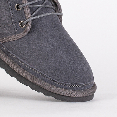 Luna galambszürke bőr gyermek bokacsizma, kényelmes télre