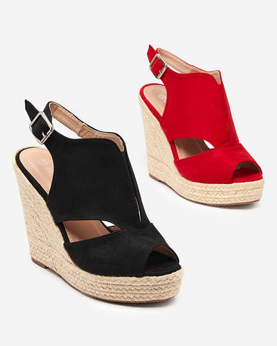 Piros eco velúr női ékszandál Devof - Footwear