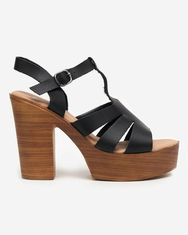 Fekete női magas sarkú szandál Mianka - Lábbeli