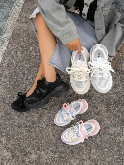 Royalfashion Női sportos sneakers vastag talpon Loness