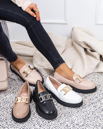 Női fehér cipő lánccal Semla - Lábbeli