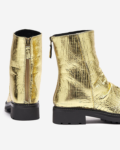 Arany női csizma Ahhy dombornyomással - Lábbeli
