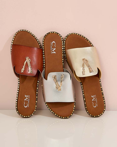 Royalfashion Női öko bőr flip-flop Cemenna
