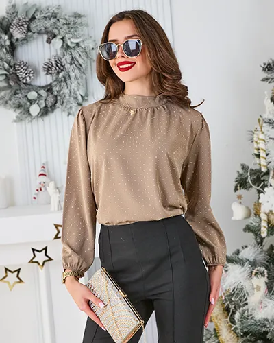 Royalfashion Női blúz strasszkövekkel