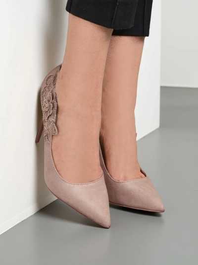 Royalfashion Női tűsarkú cipő virágokkal Sollabe