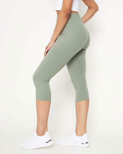 Zöld női 3/4 kerékpáros leggings - Ruházat