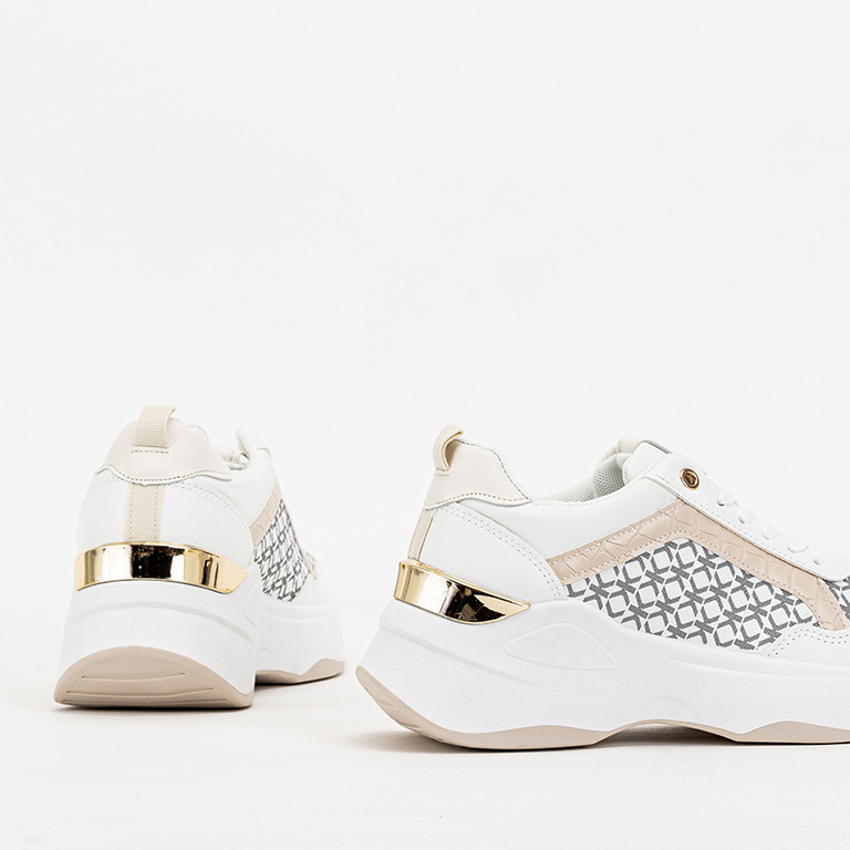 Bézs és fehér női sportcipő Weniso tornacipő - Lábbeli