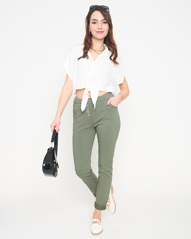 Női fehér ing nyakkendős szegéllyel - Ruházat