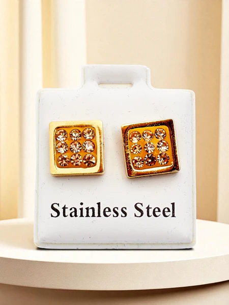 Royalfashion Női négyzet alakú fülbevaló cirkóniával