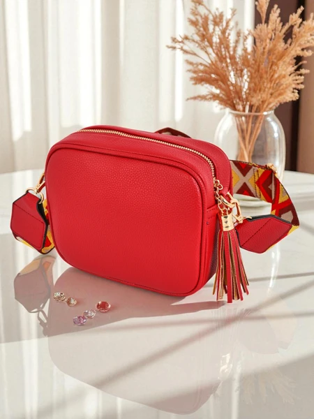 Royalfashion Kis női öko bőr kézitáska színes pánttal Kovi Lace