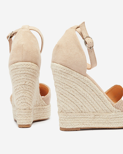 Royalfashion Bézs női Meylasi platform szandál