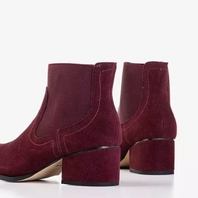 OUTLET Maroon női csizma lapos sarokkal Tarina - Cipő