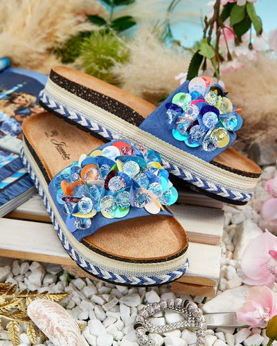Royalfashion Női Loassa strasszos flip-flop