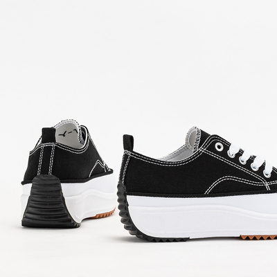 Fekete női edzőcipő a Trenicso platformon - Lábbeli