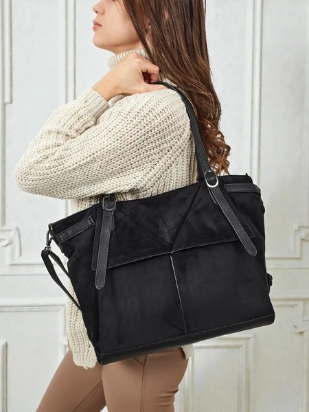 Daville női shopper táska öko-velúrbőrből