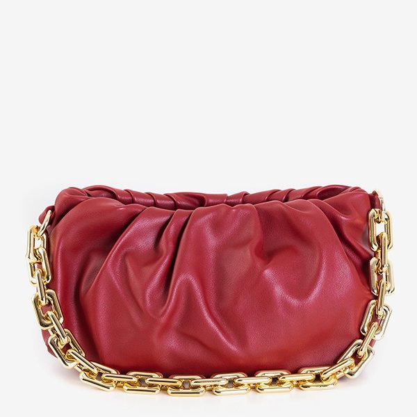 Női barna kézitáska fodrokkal - Kézitáskák