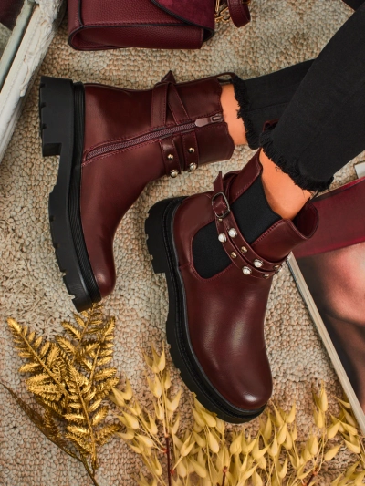 Magas szárú női öko bőr bokacsizma Pearl Mist