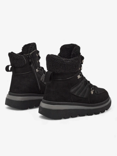 Aurora Női Bokacsizma Fekete Bőr Elegáns Őszre