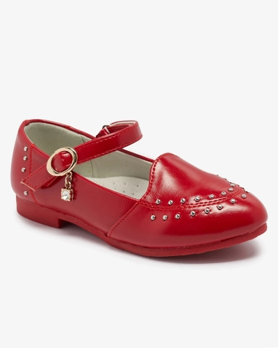 Piros, strasszköves lánycipő Praja- Footwear
