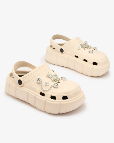 Royalfashion Cream női gumi flip-flop Kooranza