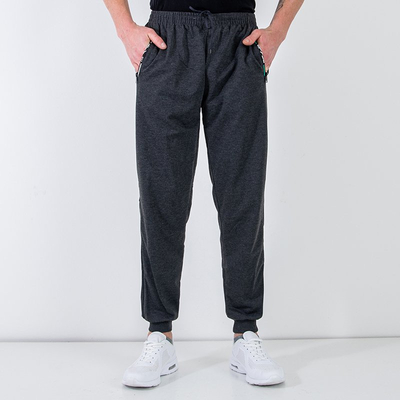 Sötétszürke férfi plus nadrág PLUS SIZE felirattal - Ruházat