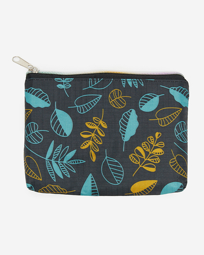 Összecsukható bevásárlótáska, zacskós menta-sárga virágmintával - Kiegészítők