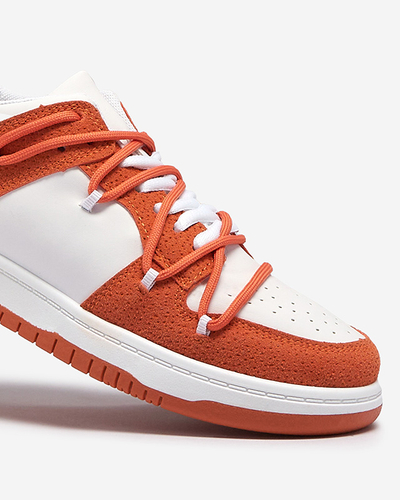 Royalfashion Női sportcipő fehér és narancssárga színben Riloxi