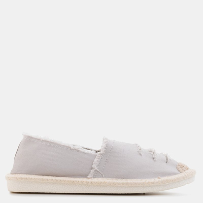 OUTLET Szürke női espadrillák kivágással Riev - Lábbeli
