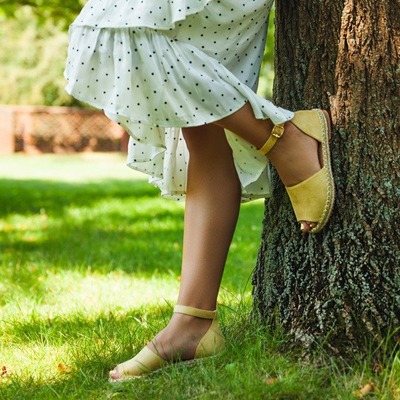 OUTLET Sárga espadrillák Royal szabással - Cipők