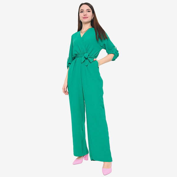 Női zöld hosszú jumpsuit - Ruházat