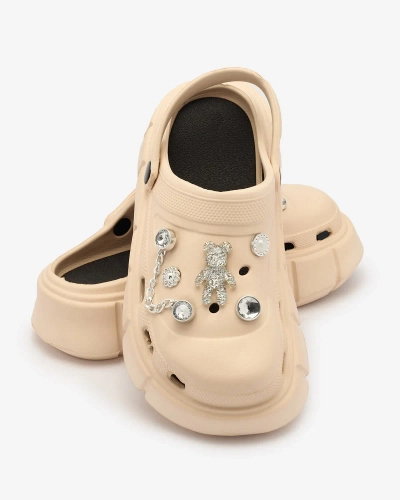 Royalfashion Bézs női gumi flip-flop Kooranza