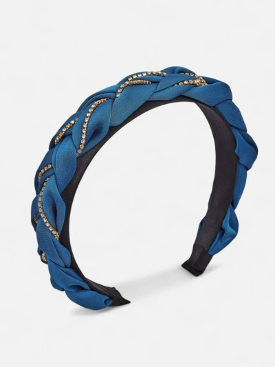 Royalfashion Hajpánt fonott copf díszített cirkóniákkal