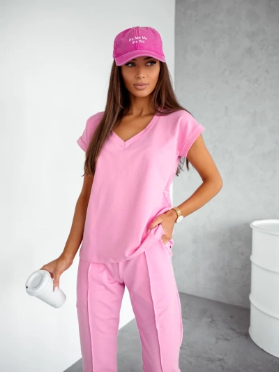 Royalfashion Női pamut laza szett rövid ujjakkal