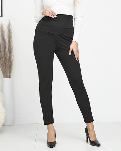 Fekete női modellező leggings PLUS SIZE- Ruházat