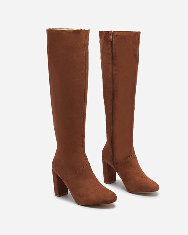 Camel női öko-szarvasbőr tűsarkú csizma Asdorra- Lábbeli