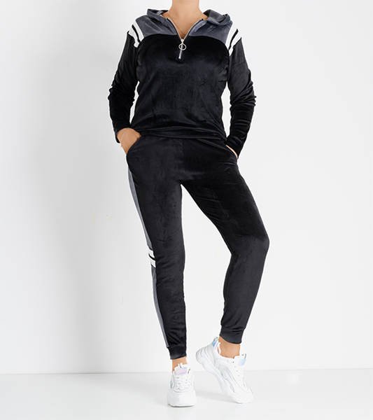 Női fekete tréningruha szett - Ruházat