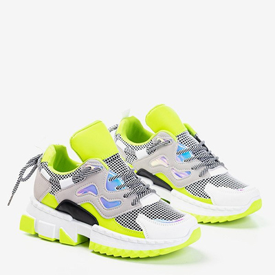 Neonowe zielone sportowe buty damskie Crazy - Obuwie