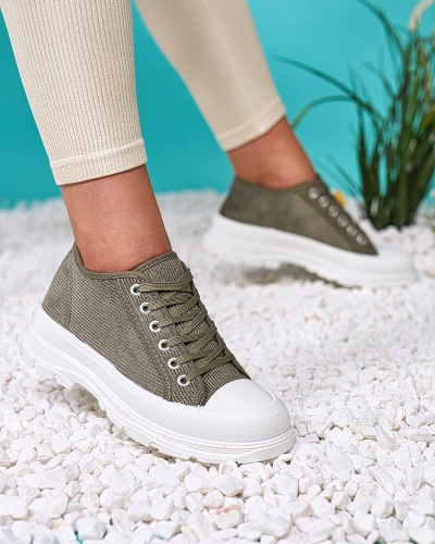Royalfashion Green női platform tornacipő Spollero