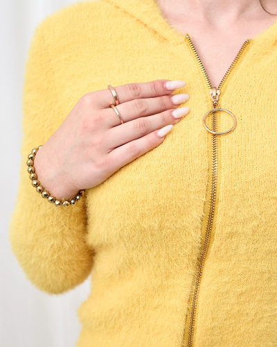 Royalfashion Női pulóver pulóver sárga színben