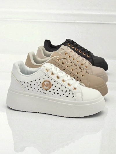 Aurelia Bianca – Fehér Platform Sneakers Royalfashion Ecru
