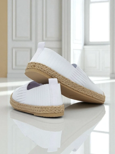 Calista Biancha női espadrilles – fehér, lapos, öko velúrból, olasz stílus