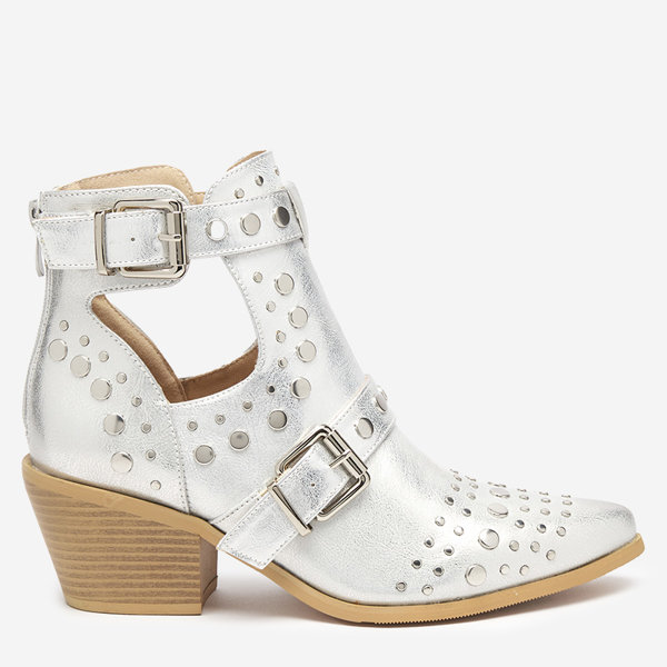 OUTLET Ezüst csizma fúvókás oszlopon Farrcy - Lábbeli