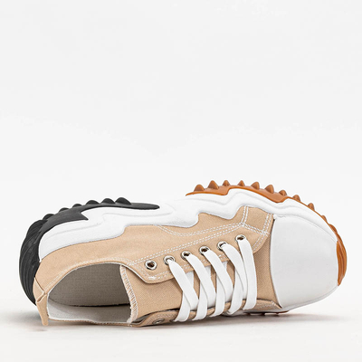 OUTLET Sport bézs női cipő a'la tornacipő Wenova - Lábbeli