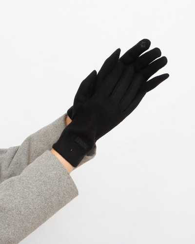 Royalfashion Fekete női szövetkesztyű