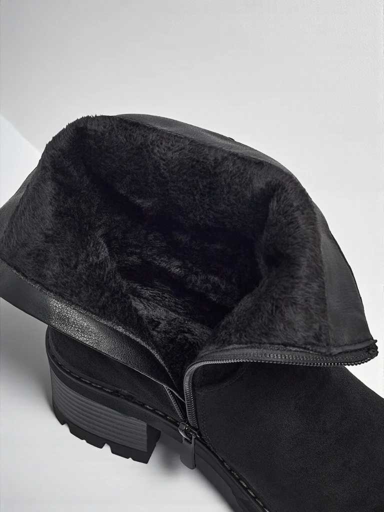 Magas szárú női öko velúr bokacsizma Carmine