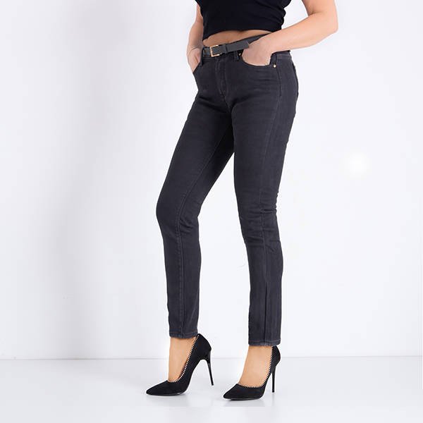 Szürke kordbársony nadrág párnázott övvel - Ruházat